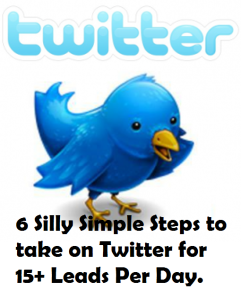 6 Silly Simple Steps to take on Twitter for 15+ Leads Per Day.
